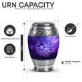 thumbnail image 2 of Yatskia Purple Daisy Urns for Human Ashes Adult Man, Mini Keepsake Urn for Adult Ash, Small Urns for Human Ashes Keepsake, (Monar Pack of 1, 3 Inch), 2 of 8