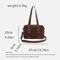 thumbnail image 4 of Bolsos de mujer 2023 Invierno Nuevo Retro Bolso de hombro grande Bolso casual Bolso de mujer sencillo y versátil Bolso bandolera, 4 of 5