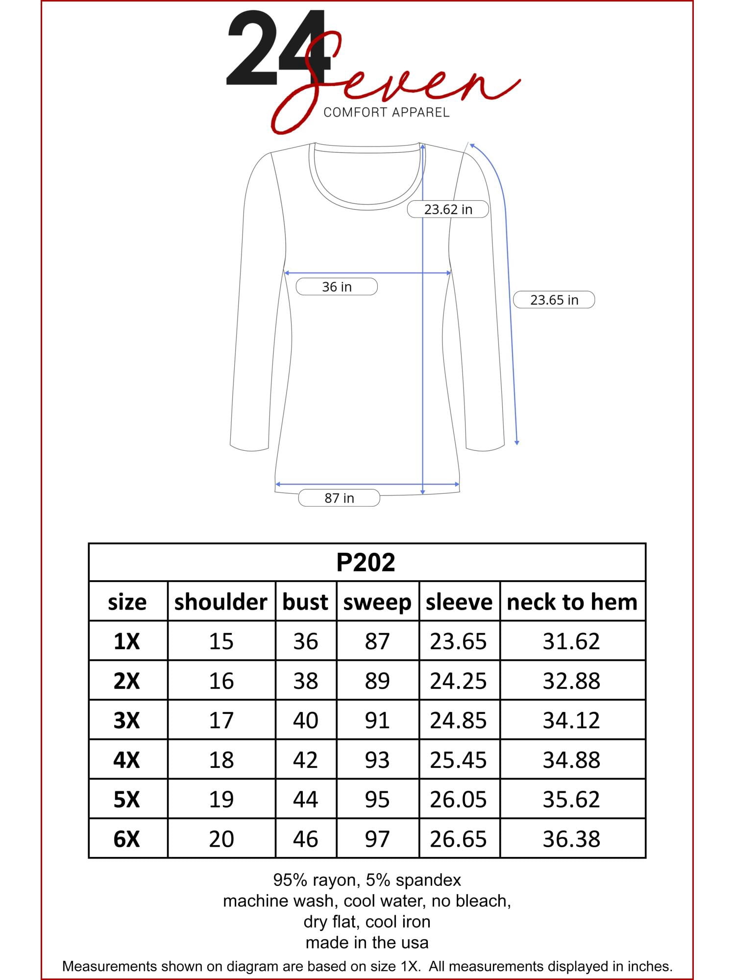 24seven Comfort Apparel Women's Plus Size Poised Long Sleeve Swing Tunic Top
