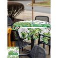 thumbnail image 4 of Outdoor Tablecloth with Umbrella Hole and Zipper, St. Patrick's Day Square Table Cloth 60x60 Inch Waterproof Tablecloth, Lucky Shamrocks Green Car Country Plants Picnic Table Cover for Patio Camping, 4 of 7