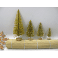 thumbnail image 4 of Mini árbol de Navidad dorado y plateado con purpurina roja Torre de pino Decoración de escritorio Árbol de Navidad pequeño 4-13cm, 4 of 4