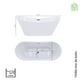 thumbnail image 3 of Tina de Baño Minimalista Ninon Bañera de Material Acrílico Sin Hidromasaje Capacidad 300 L Color Blanco, 3 of 6