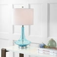 Cecile 25.5" Glass Teardrop LED Table Lamp, Clear/Chrome (Set of 2