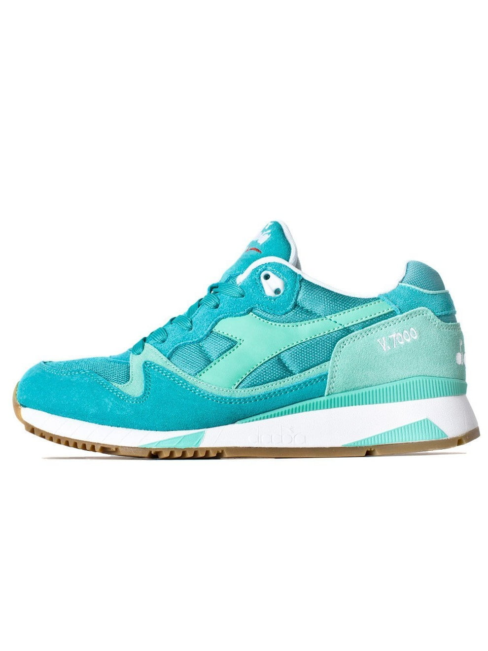 Mens Diadora V7000 NYL Aqua Pack Aqua Green White Gum Brown 170472-700 Mens Diadora V7000 NYL Aqua Pack Aqua Green White Gum Brown 170472-700