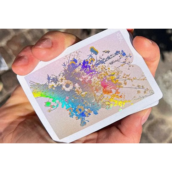 Holo Sepal Bouquet Playing Cards by Dealersgrip
