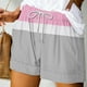 thumbnail image 2 of Pantalones Cortos Sueltos para Mujeres de Verano Impreso Encaje Hasta Bolsillo Elástico Pantalones Cortos Casuales Poliéster, Moda Pantalones Cortos de Verano para Uso Diario Y de Ocio, 2 of 5
