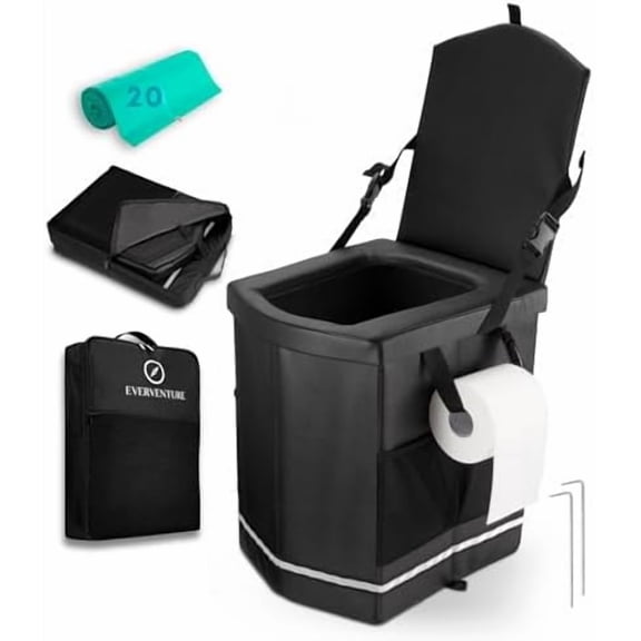 XL Portable Adult Toilet: Extra strong (20 compostable bags; travel/camping), 223 – Sport & Recreation Other