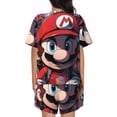 thumbnail image 3 of Lsque Mario Women's Short-Sleeved Pajama Set - 2 Piece Soft and Lightweight Sleepwear Set-X-Large, 3 of 9