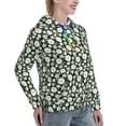 thumbnail image 6 of Sikiie White Daisies and Bee Women's Casual Hoodies Long Sleeve Lightweight Pullover Tops Loose Sweatshirt-X-Large, 6 of 7