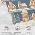 thumbnail image 5 of Yayeee 2 Pack Hand Towels for Bathroom 100% Cotton 16" x 28" Soft Absorbent Kitchen Towel, Winter Village, 5 of 7