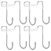 KAKOWELY 4Pcs Over Cabinet Door Hooks Heavy Duty Stainless Steel Hanging Storage Bathroom Kitchen Home Organization