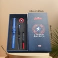 thumbnail image 4 of UME Disney & Marvel Themed Pen Gift Set - 5pcs Stationery Set with Dual-Use Fine Point Fountain Pen, Ink Cartridges, Pencil & Marker - Officially Licensed Mickey Mouse and Captain America Cases, 4 of 5