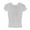 White, variant on Autumn Cashmere Women's Tomato Mesh Short Sleeve Crew Blouse - XS