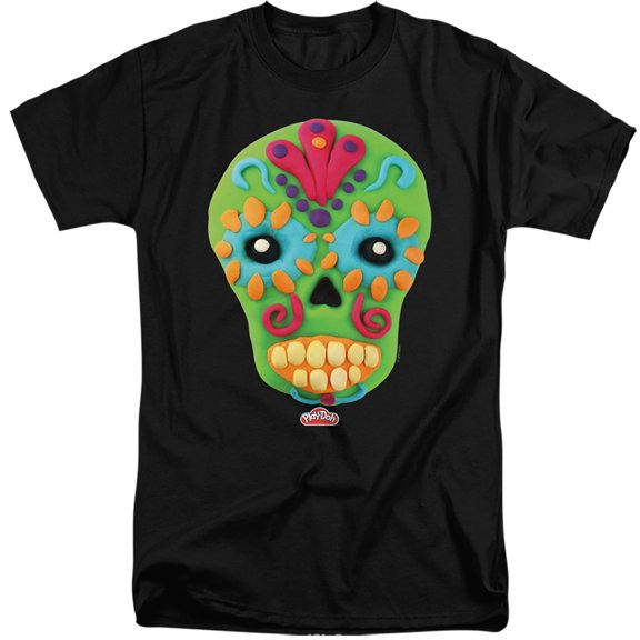 Play Doh Sugar Skull S/S Adult Tall 18/1 T-Shirt Black
