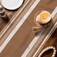 thumbnail image 3 of Table Runners 90 Inches Long Dress Scarves, Vintage Dark Brown Striped Farmhouse Coffee/Dining/Kitchen Table Decor Table Runner for Living Room, Farmhouse Modern Stripes Boho 13x90 Inch, 3 of 9