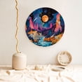 thumbnail image 5 of Cauagu Fantasy Cosmic Landscape Print Bone China Decorative Plate, Wall Mount Plate Holiday Decor Decorative Ceramic Plates with Stand Elegant Household Plates Decorative-8in, 5 of 6