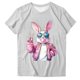 thumbnail image 2 of Puntoco Liquidación de blusas cortas para mujer, camisetas de manga corta con cuello redondo y estampado bonito a la moda para mujer, 2 of 4