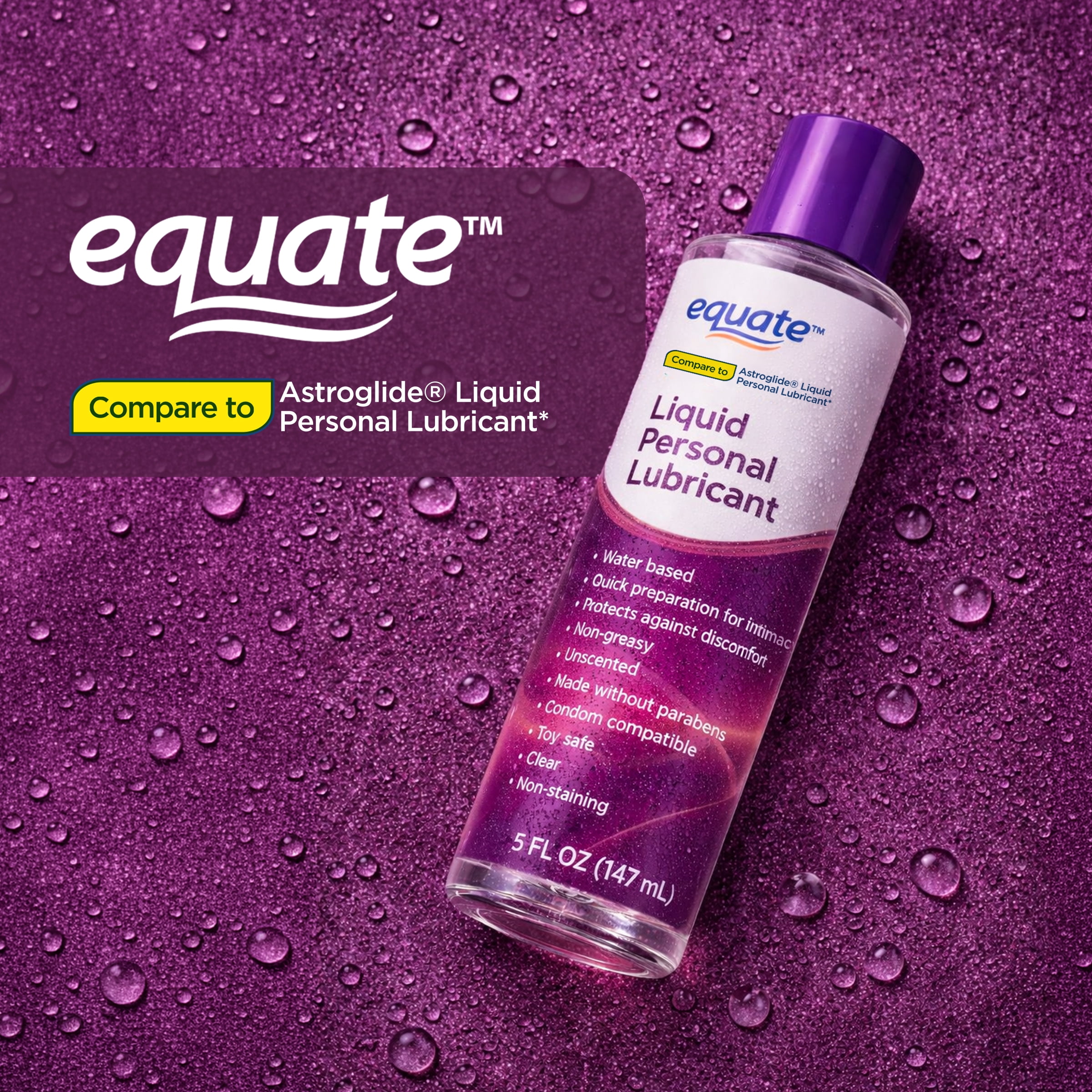 Equate Liquid Personal Lubricant, 5 fl oz, Compare to Astroglide® Liquid Personal Lubricant