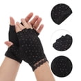thumbnail image 3 of Unique Bargains Anti-slip Half Finger Manicure Gloves 1 Pair Black, 3 of 6