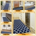 thumbnail image 4 of Ottomanson Non-Slip Hallway Runner Rug 2'2" x 6' Perfect for High Traffic Areas, Navy Trellis, 4 of 12
