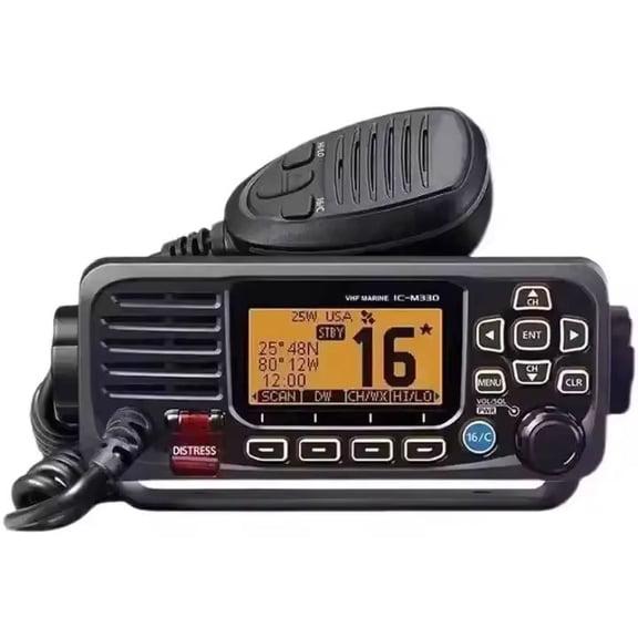 IC-M330G 25W VHF IPX7 Waterproof Marine for Radio Walkie Talkie with GPS Compact Class DSC FM Transceiver Design