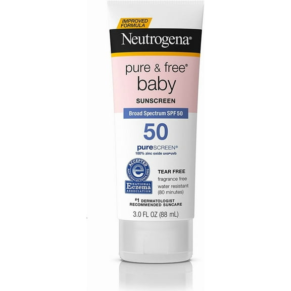 Neutrogena Pure & Free Baby Sunscreen Lotion SPF 50 3 oz (Pack of 6)