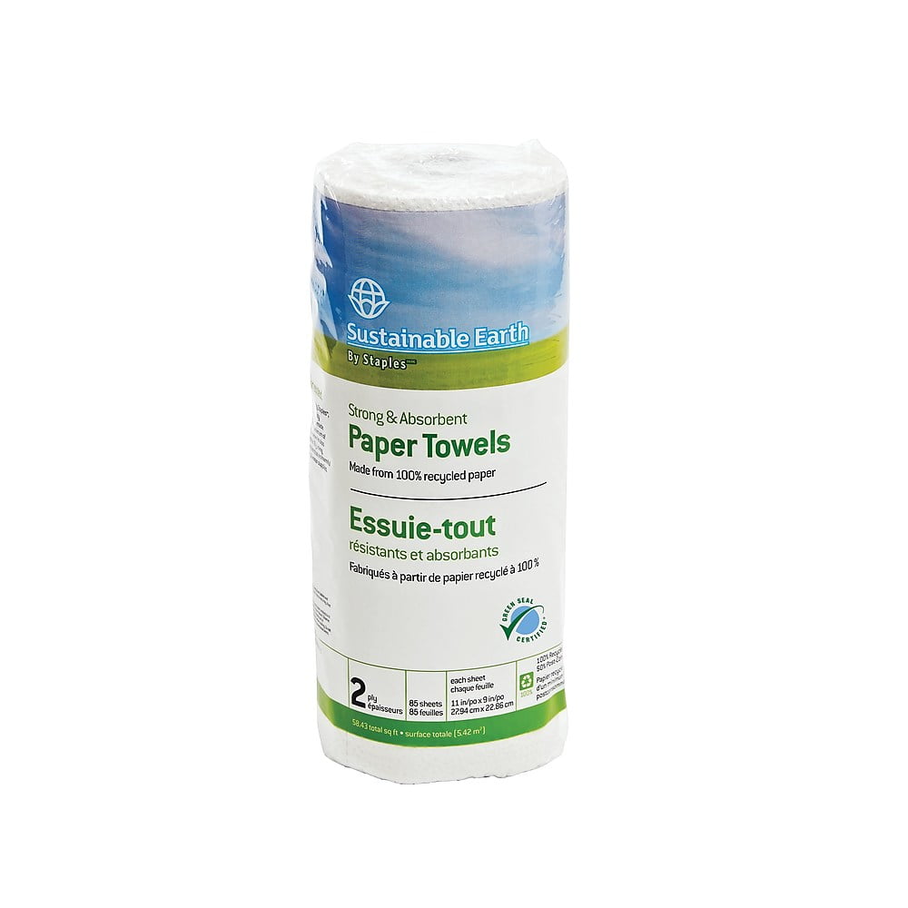 Sustainable Earth Paper Towels 2Ply White 85 Sheets 30 RL/CS (SEB51861
