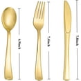 thumbnail image 3 of 60PCS Gold Plastic Silverware - Gold Plastic Cutlery Set Disposable Flatware Dinnerware -30 Forks, 15 Spoons, 15 Knives for Party, Thanksgiving, Christmas, 3 of 13