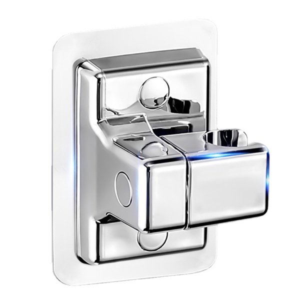 Kearding Soporte para cabezal de ducha, soportes de fijación para el hogar y el Hotel, estante fijo, Base de rociador montada en la pared, soporte de Juegos de accesorios de baño Plata