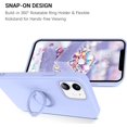 thumbnail image 5 of for iPhone 12 Pro Case, Liquid Silicone Soft Gel Rubber Bumper Shockproof Protective Anti-Scratch Microfiber Lining Cloth Case for Women with Ring for iPhone 12/12 Pro- Purple., 5 of 18