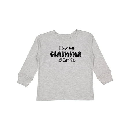 

Inktastic I Love My Glamma with Hearts Boys or Girls Long Sleeve Toddler T-Shirt