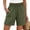 Army Green, variant on Linerless Relaxed Casual Shorts for Women Amboo Hemp Casual Long Knee Length High Waisted Stretch Wide Leg Relaxed Fit Shorts Khaki,M