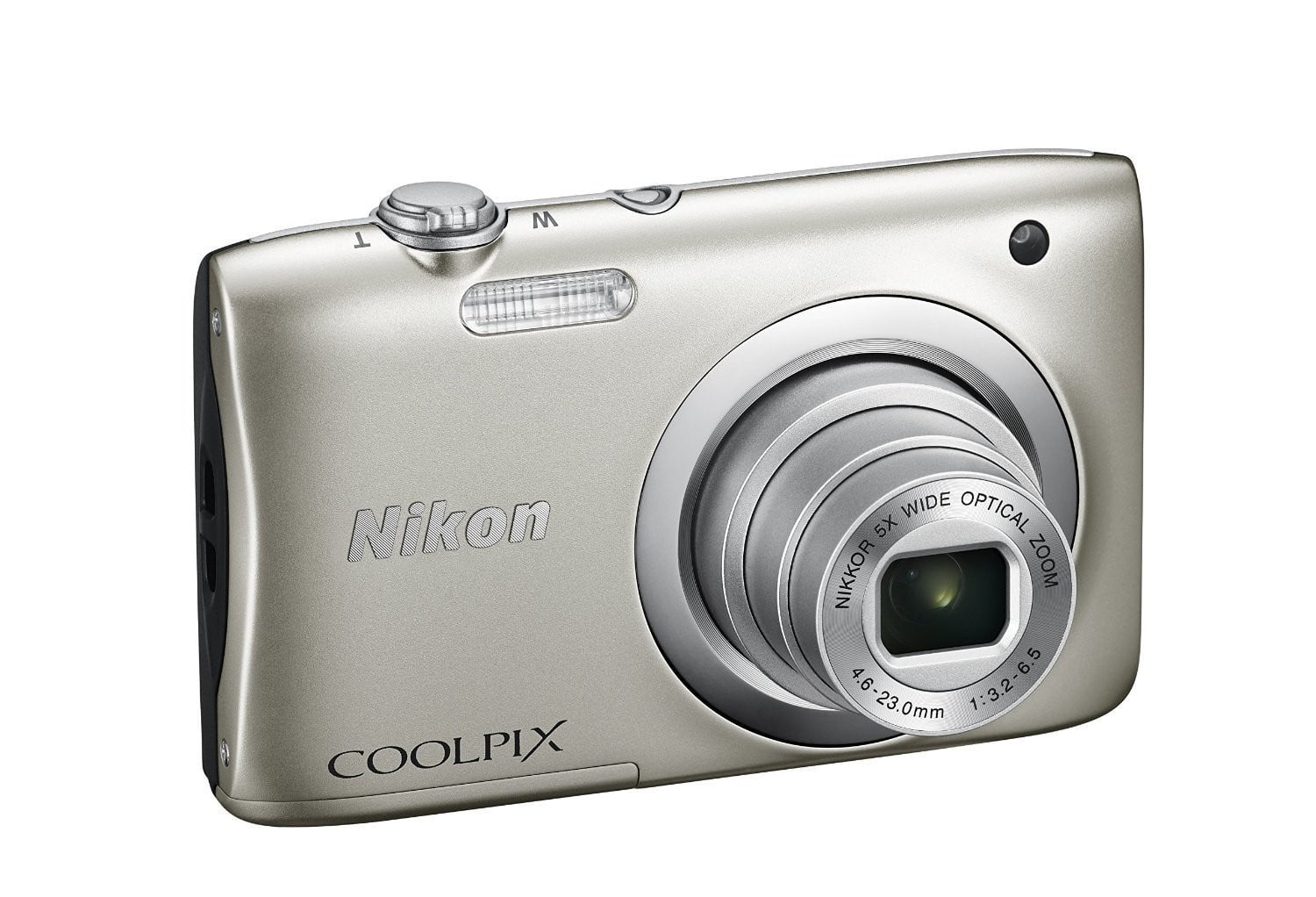 Nikon Coolpix A100 Digital Camera Silver 5x Optical Zoom + 64GB - Essential  Kit