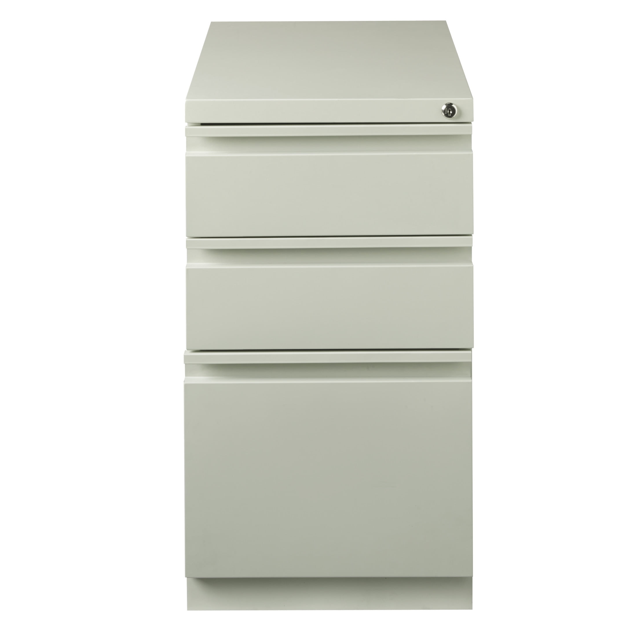 Hirsh 23" Deep Mobile Pedestal File Cabinet 3 Drawer Box-Box-File, Letter Width, Gray