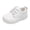 1-White176, variant on Boys Casual Sneakers Solid Lace-Up Flat Soft Sole Shoes for First Steps Walkers