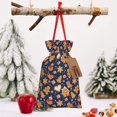 thumbnail image 6 of Fuzoiu Gingerbread Delights Print Christmas Gift Bag,Burlap Gift Bag with Drawstring Closure & Hang Tag,Perfect for Holidays, Birthdays, and Special Occasions-Small, 6 of 7