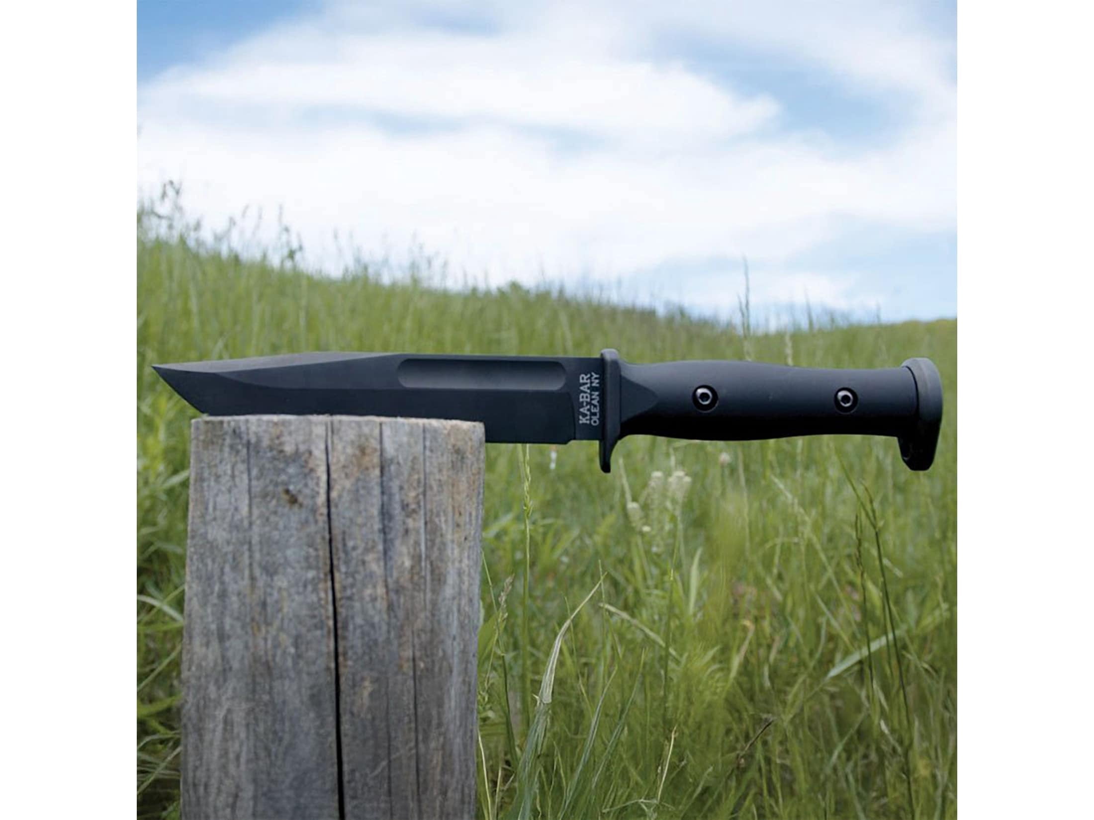 Ka-Bar Slabby Fixed Blade Knife 1095 Steel Black