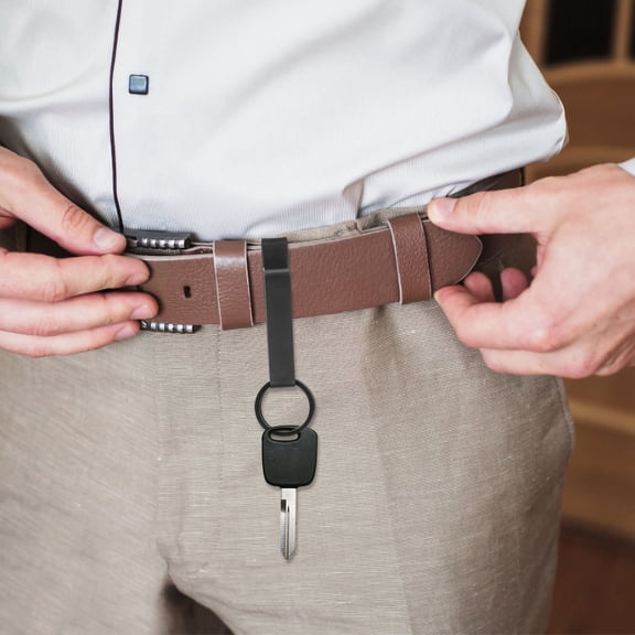 BESTYASH 2Pcs Versatile Belt Key Holder with Quick Release and Heavy Duty Stainless Steel Black