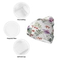 thumbnail image 3 of Lsque Orchids Flowers Pattern Knitted Beanie, Unisex Winter Hat, Knit Hat Winter Beanies Thick Fisherman Beanies Cuffed Plain Skull Caps, 3 of 6