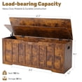 thumbnail image 2 of CONCETTA Extra Large Wooden Storage Bench & Chest with Safety Hinges, Shoe Bench and Entryway Storage, Rust, 2 of 8