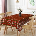 thumbnail image 3 of Duangreer Christmas Red Checkered Rectangle Tablecloth, Waterproof Wrinkle Resistant, 60 x 84 Inch, Washable Table Cover for Family Party Decors, 3 of 6
