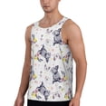 thumbnail image 2 of Fotbe Rabbit And Butterfly Pattern Men's Quick Dry Workout Tank Top Gym Muscle Tee Fitness Bodybuilding Sleeveless T Shirt Breathable Workout Shirt-, 2 of 9