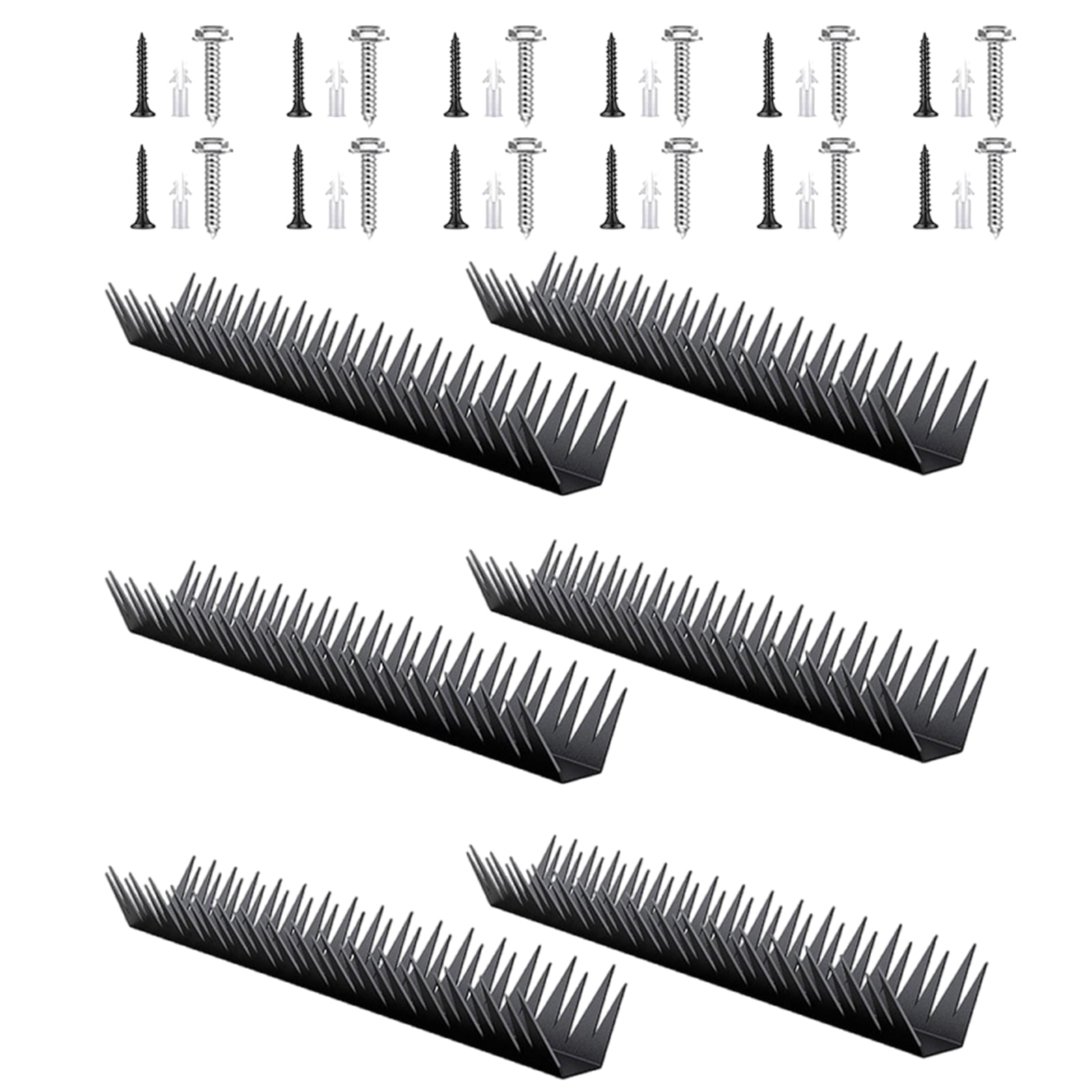 RUISINERY 6 Pieces Metal Security Fence Spikes AntiClimb Wall Spikes for Outdoor Use with Easy Installation Birds