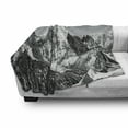 thumbnail image 3 of Black and White Soft Flannel Fleece Throw Blanket, Dramatic View of the Mountains Himalayas Peak Landscape Traveling, Cozy Plush for Indoor and Outdoor Use, 60" x 80", Black White Grey, by Ambesonne, 3 of 6