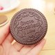 thumbnail image 5 of Espejo de maquillaje redondo plegable portátil con forma de galleta de chocolate, 5 of 7