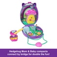 thumbnail image 5 of Polly Pocket Hedgehog Mom & Baby Purse Playset with 2 Dolls & 16 Accessories Including Pets, 5 of 8