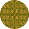 thumbnail image 1 of Ahgly Company Machine Washable Indoor Round Transitional Dark Bronze Brown Area Rugs, 7' Round, 1 of 7