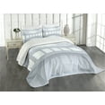 thumbnail image 3 of Ambesonne Futuristic Quilted Bedspread Set 3 Pcs, Picture Gallery 3D, Queen Size, White Coconut, 3 of 5