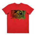 thumbnail image 1 of Playera Para Niño Jurassic World Jurassic World Cuello Redondo Manga Corta Talla 4 Rojo, 1 of 2