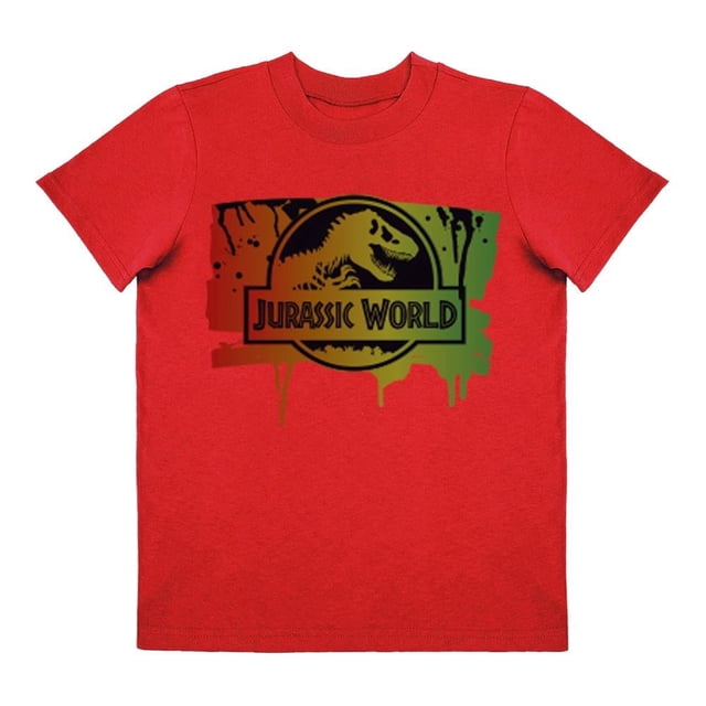 Playera Para Niño Jurassic World Jurassic World Cuello Redondo Manga Corta Talla 4 Rojo